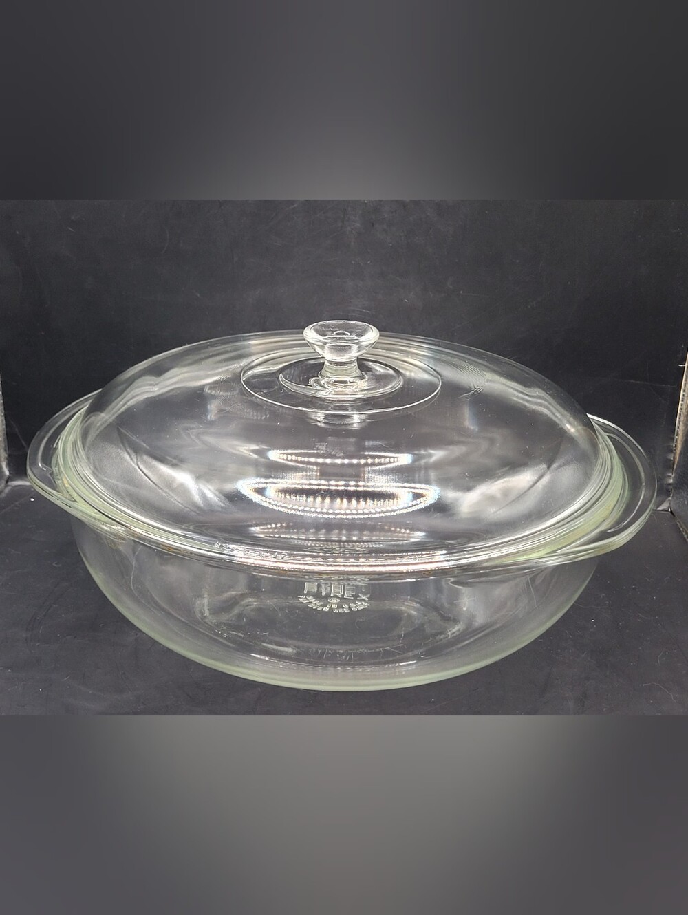Vintage PYREX Clear Glass 3 Quart Round Covered Casserole Dish 026 Lid 626-C